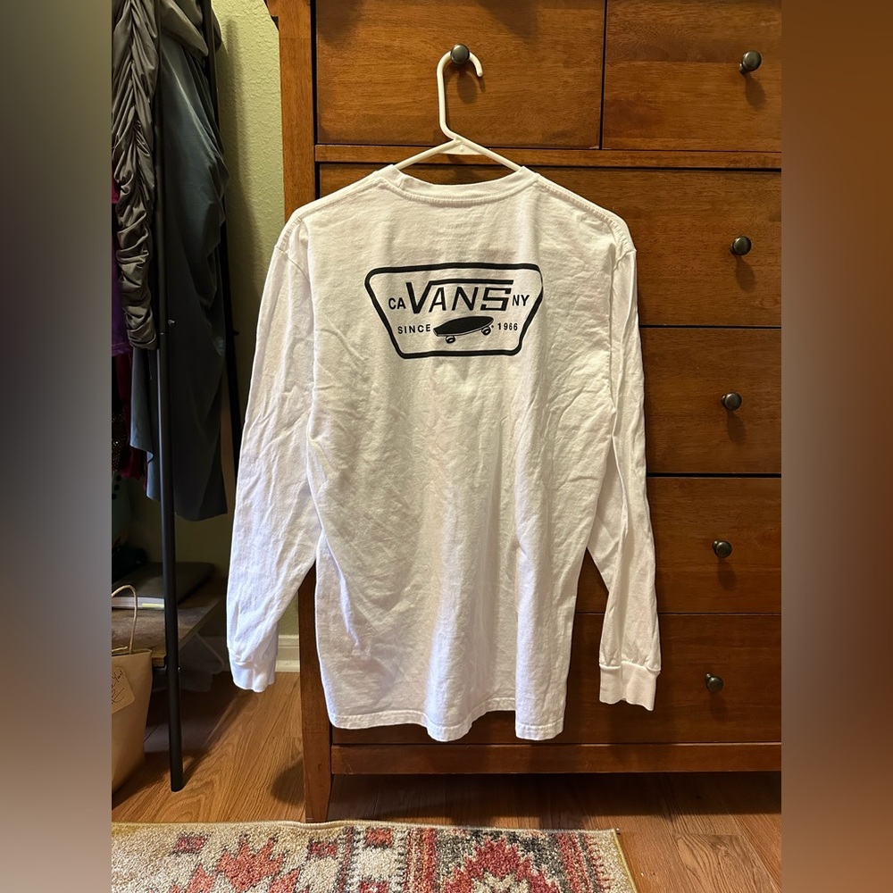 Vans White Basics Long Sleeve Shirt